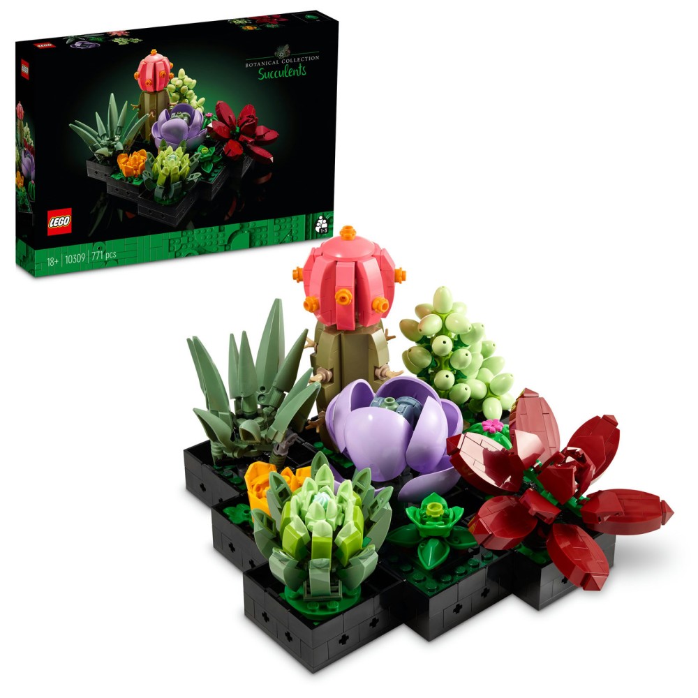 LEGO® Sukulentai 10309 Dekoratyvinio augalo konstravimo rinkinys (771 dalis)