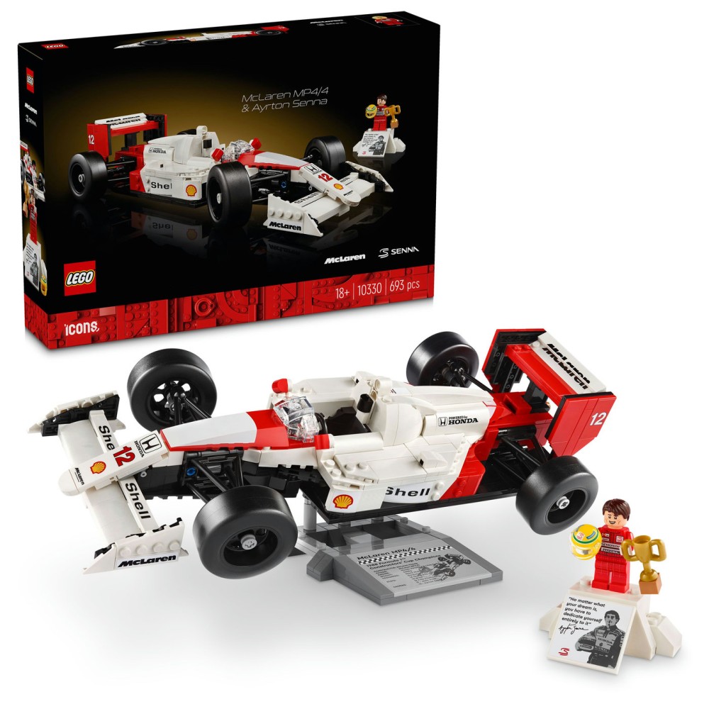 LEGO® Icons McLaren MP4/4 ir Ayrton Senna Rinkinys 10330