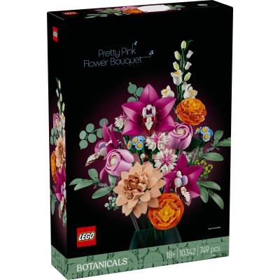 LEGO® Botanicals Daili rausvų gėlių puokštė Dekoras 10342