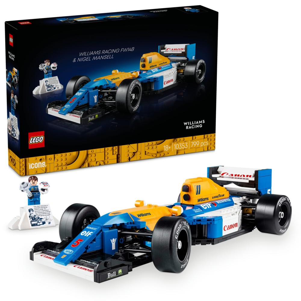 LEGO® Icons Williams Racing FW14B ir Nigel Mansell 10353