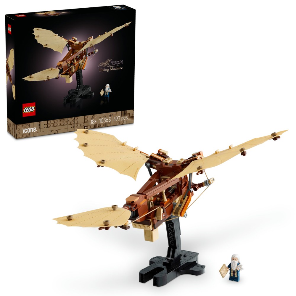 LEGO® Icons Leonardo da Vinčio skraidymo aparatas Rinkinys suaugusiesiems 10363