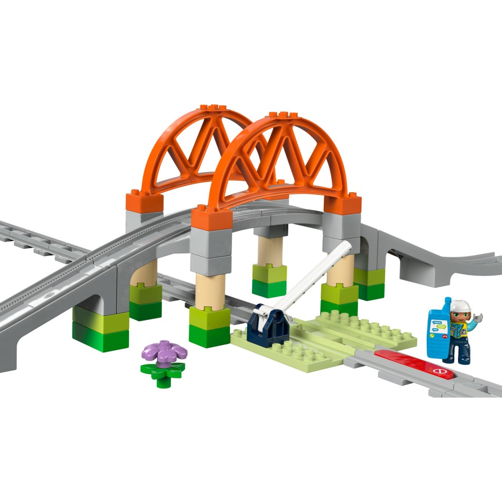 LEGO® DUPLO® Town Traukinuko tilto ir bėgių papildomas rinkinys 10426