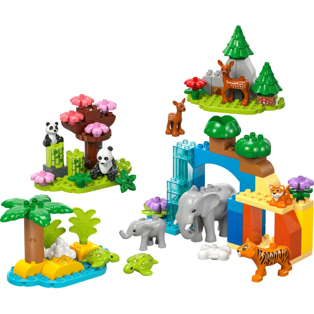 LEGO® DUPLO® Town Laukinių gyvūnų šeimos „trys viename“ Mokomasis žaislas 10446