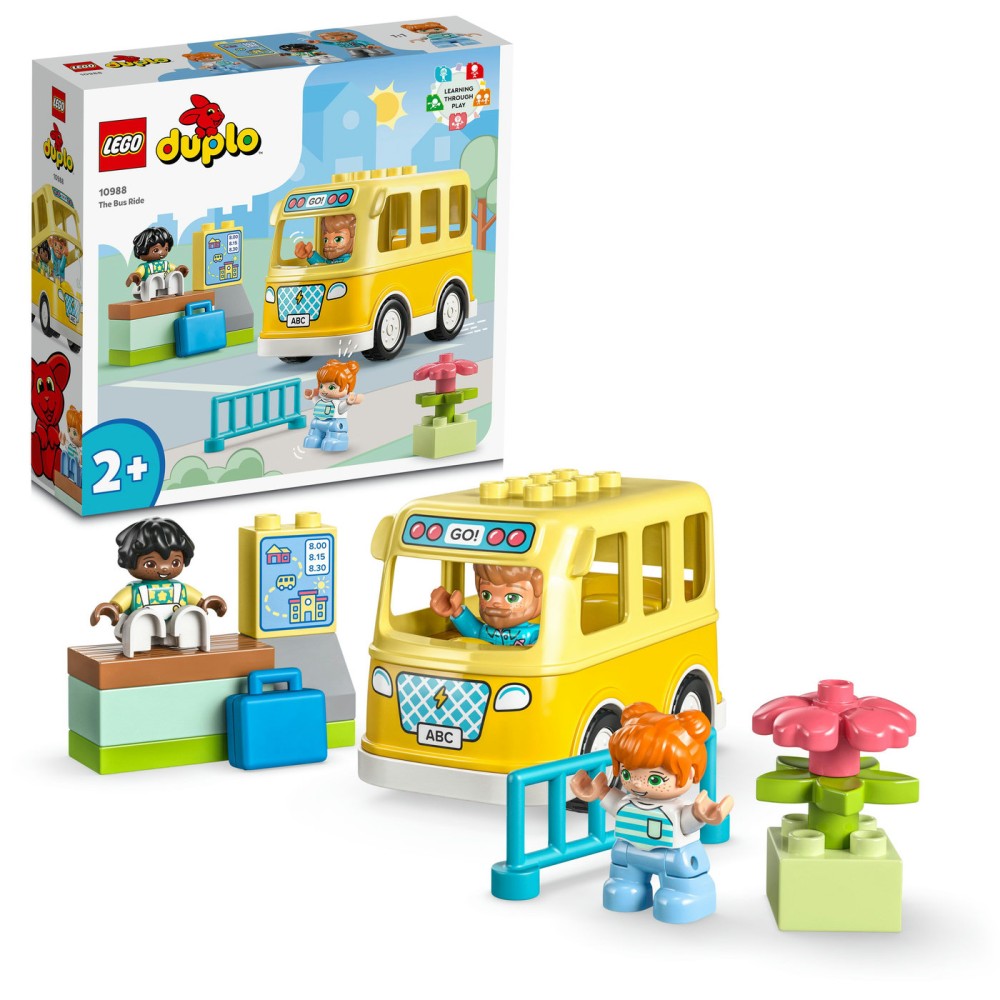 LEGO® DUPLO® Town Kelionė autobusu 10988 Konstravimo rinkinys (16 dalių)