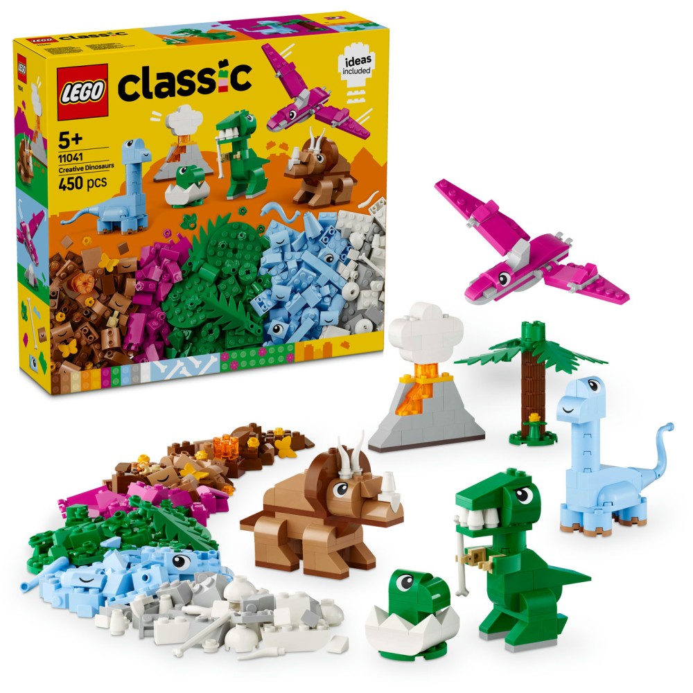 LEGO® Classic Kūrybiški dinozaurai, kūrybiški modeliai 11041