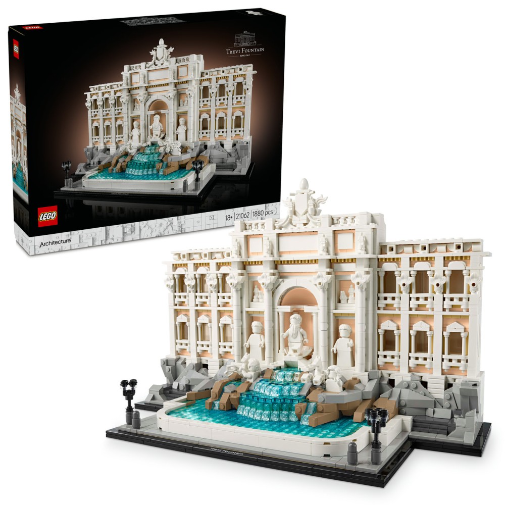 LEGO® Architecture Trevi fontanas Modelis, garsus italų objektas, Romos suvenyras 21062