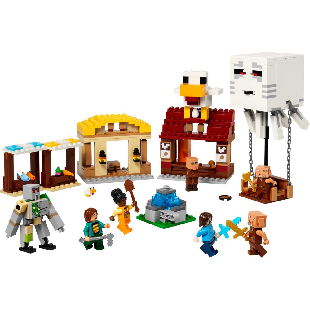 LEGO® Minecraft® Gastas balionas ir kaimo užpuolimas 21273