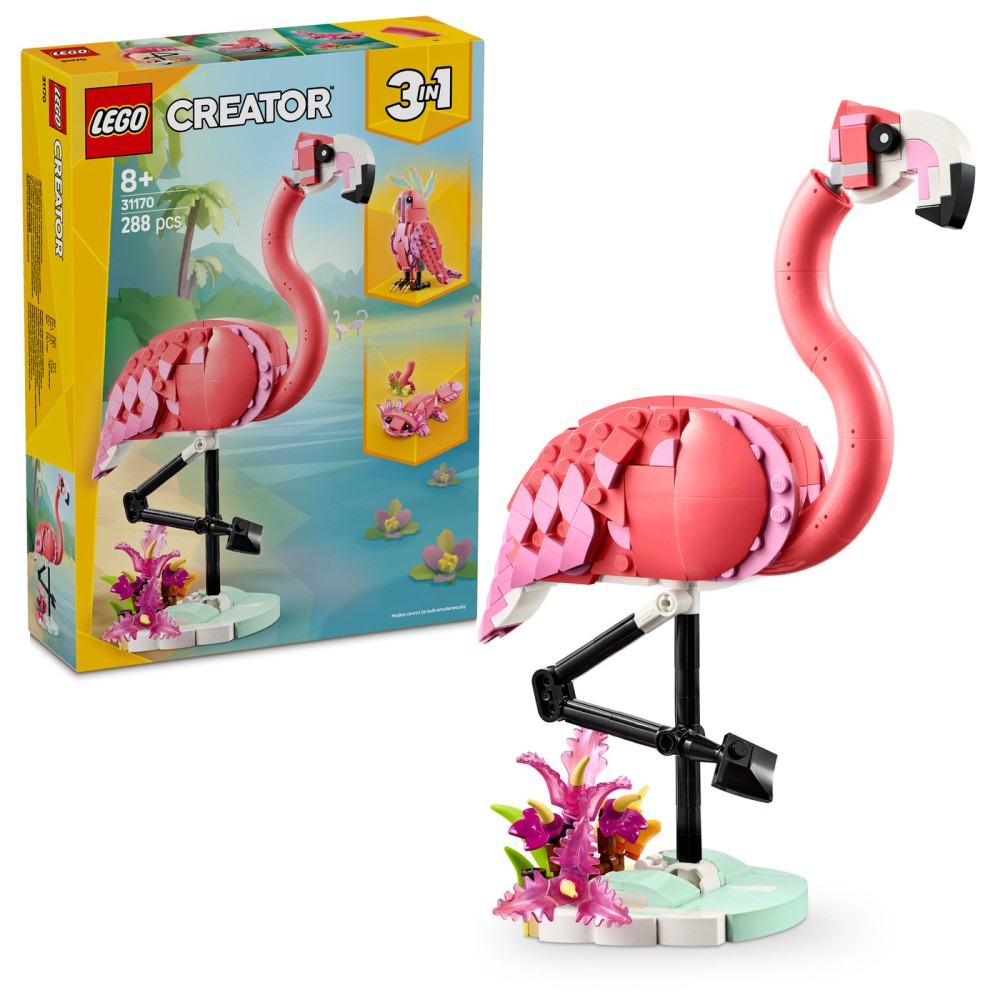 LEGO® Creator Laukiniai gyvūnai: rožinis flamingas 31170