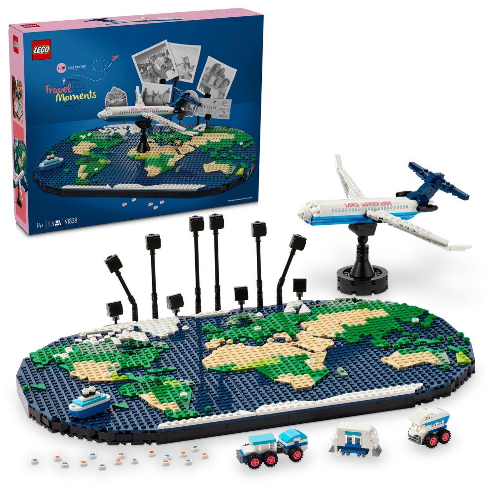 LEGO® Kelionių akimirkos Pasaulio žemėlapio rinkinys 41838