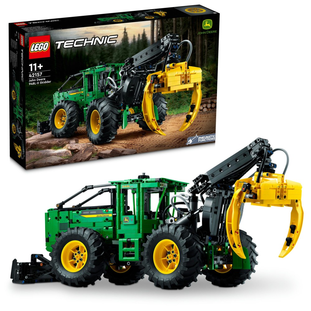 LEGO® Technic Medienos tvarkymo mašina „John Deere 948L-II“ 42157 Konstravimo rinkinys (1 492 dalys)