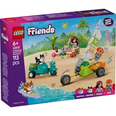 LEGO® Friends Nuotykis su šunimis, burlente ir motoroleriu 42641