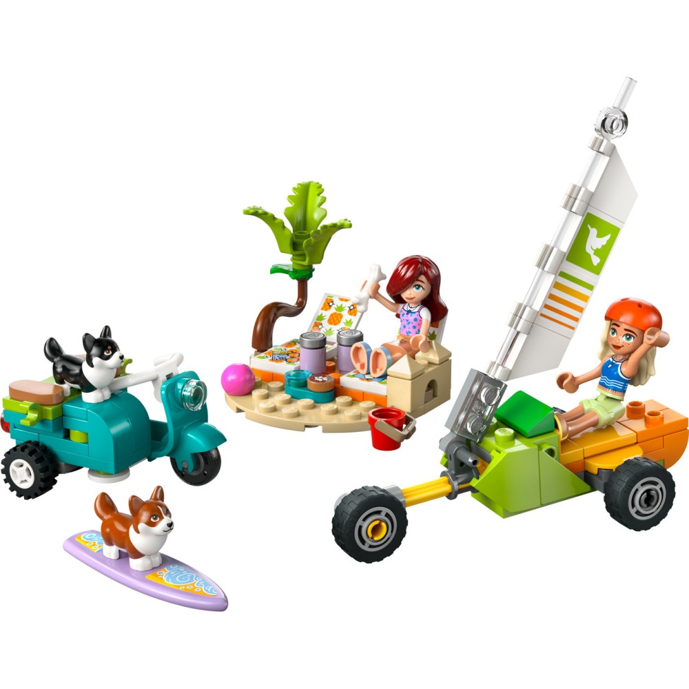 LEGO® Friends Nuotykis su šunimis, burlente ir motoroleriu 42641