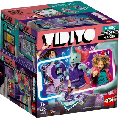 LEGO® VIDIYO™ Unicorn DJ BeatBox 43106 Konstravimo rinkinys (84 dalys)