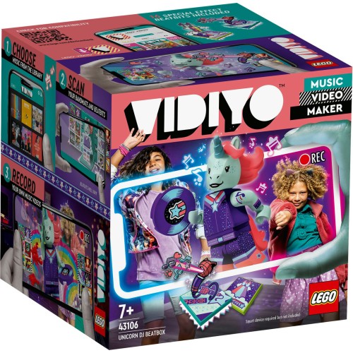 LEGO® VIDIYO™ Unicorn DJ BeatBox 43106 Konstravimo rinkinys (84 dalys)