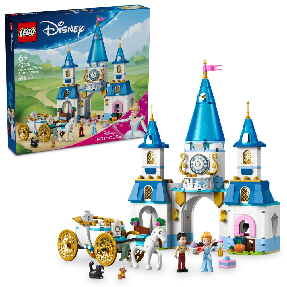 LEGO® ǀ Disney Princess Pelenės pilis ir karieta 43275