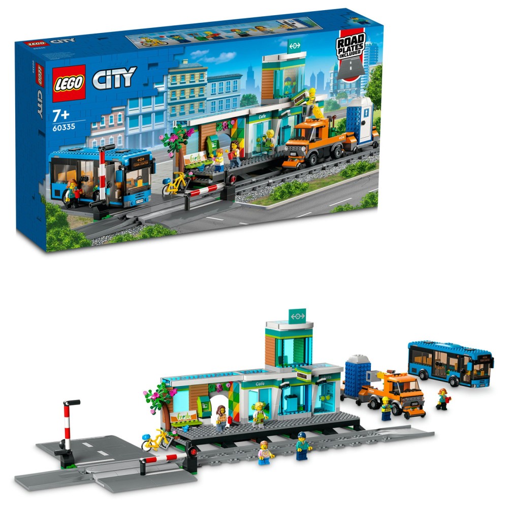 LEGO® City Traukinių stotis 60335 Konstravimo rinkinys (907 dalių)