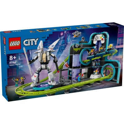 LEGO® City Robotų pasaulio linksmųjų kalnelių parkas Žaislas 60421