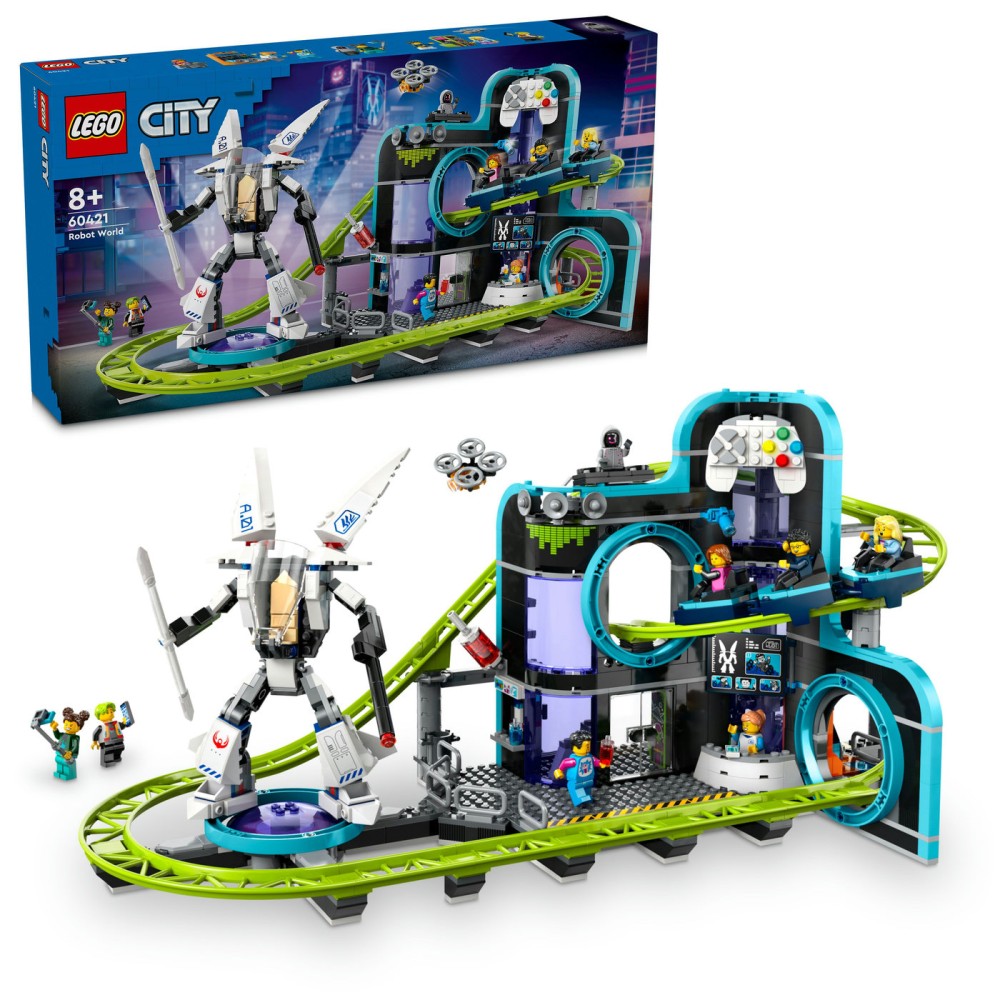 LEGO® City Robotų pasaulio linksmųjų kalnelių parkas Žaislas 60421