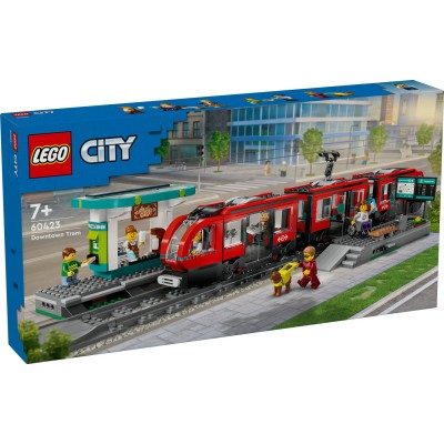 LEGO® City Miesto centro tramvajus ir stotelė Žaislas 60423