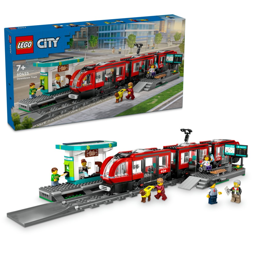 LEGO® City Miesto centro tramvajus ir stotelė Žaislas 60423