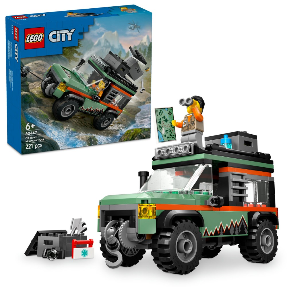 LEGO® City 4x4 kalnų visureigis Nuotykių žaislas 60447