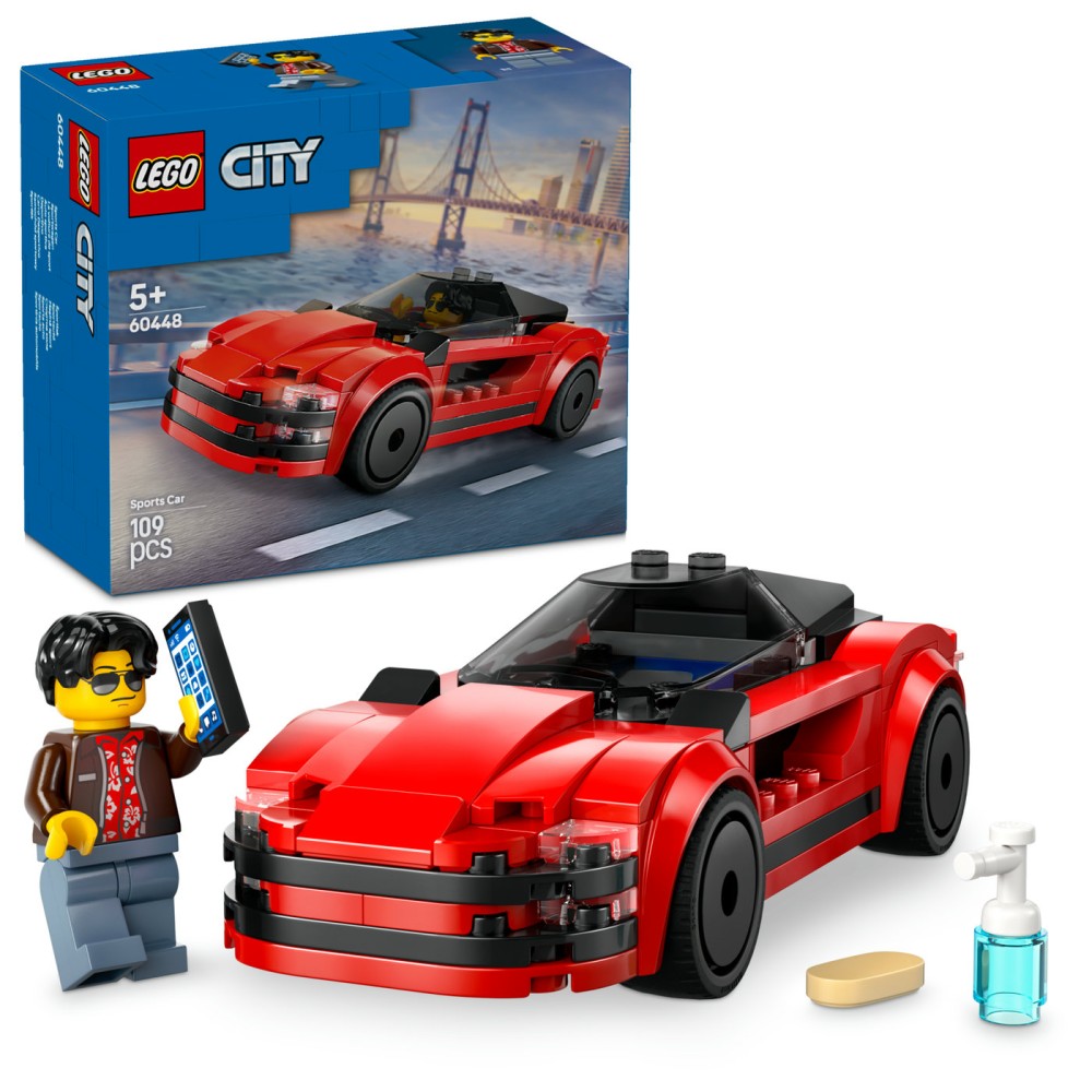 LEGO® City Raudonas sportinis automobilis Rinkinys 60448