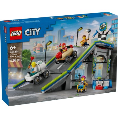 LEGO® City Be ribų: lenktyninių automobilių rampų trasa 60460