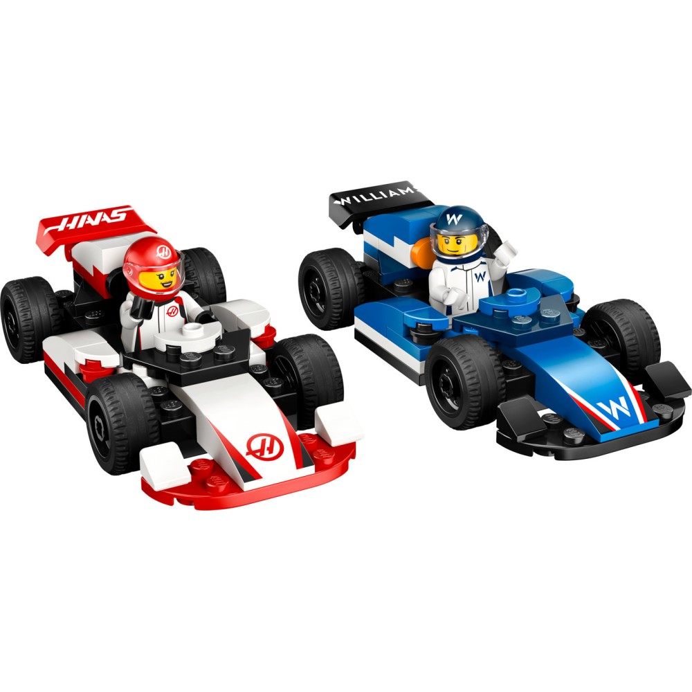 LEGO® City F1® „Williams Racing“ ir „Haas“ F1® lenktyniniai automobiliai 60464