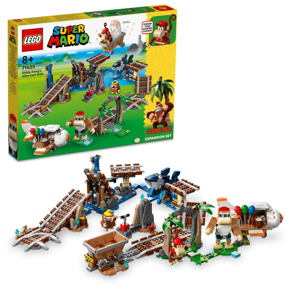 LEGO® Super Mario™ Kongo Didžio važinėjimo kasyklos vežimėliu papildomas rinkinys 71425 (1 157 dalys)