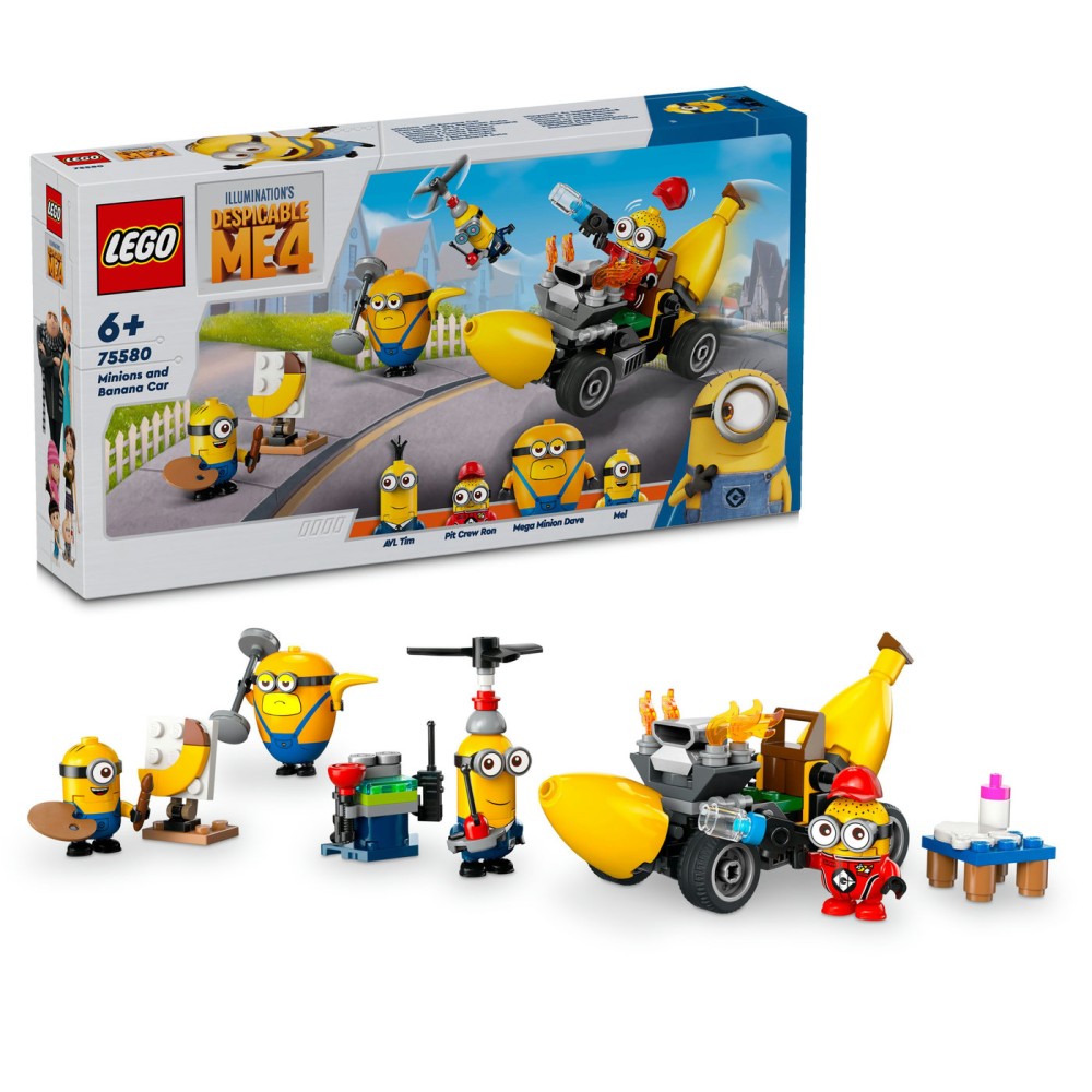 Bjaurusis aš 4 Pakalikai ir banano formos automobilis Žaislas LEGO®  75580