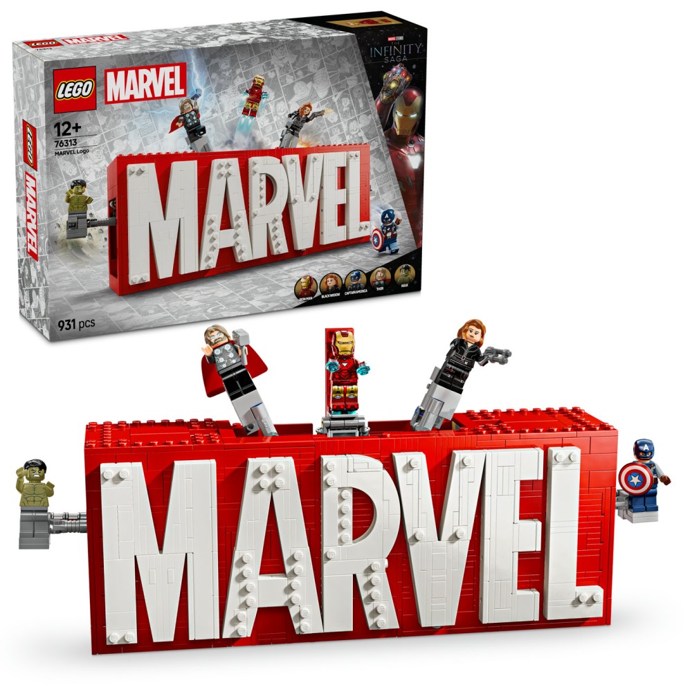 LEGO® Marvel: MARVEL logotipas ir minifigūrėlės 76313