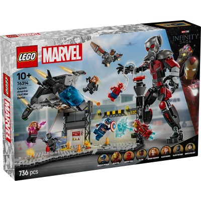 LEGO® Marvel Kapitono Amerikos: pilietinio karo mūšio veiksmas 76314