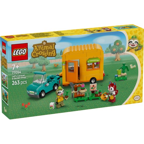 LEGO® Animal Crossing™ Leif furgonas ir sodo prekių parduotuvė Rinkinys 77054