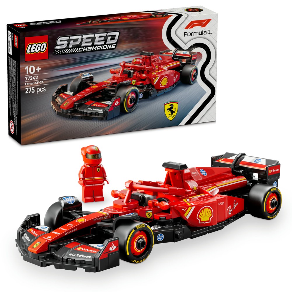 LEGO® Speed Champions F1® lenktyninis automobilis Ferrari SF-24 Vairuotojo rinkinys 77242