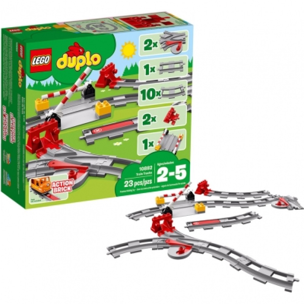 LEGO DUPLO Traukinių bėgiai 10882