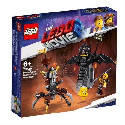 LEGO® THE LEGO® MOVIE 2™ Kovai pasirengęs Betmenas™ ir Metalbarzdis 70836