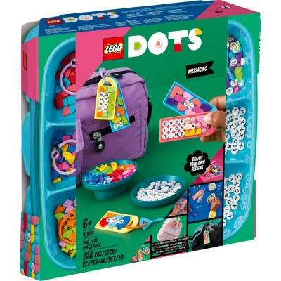 LEGO® DOTS Kuprinių pakabukų mega pakuotės – žinutės 41949