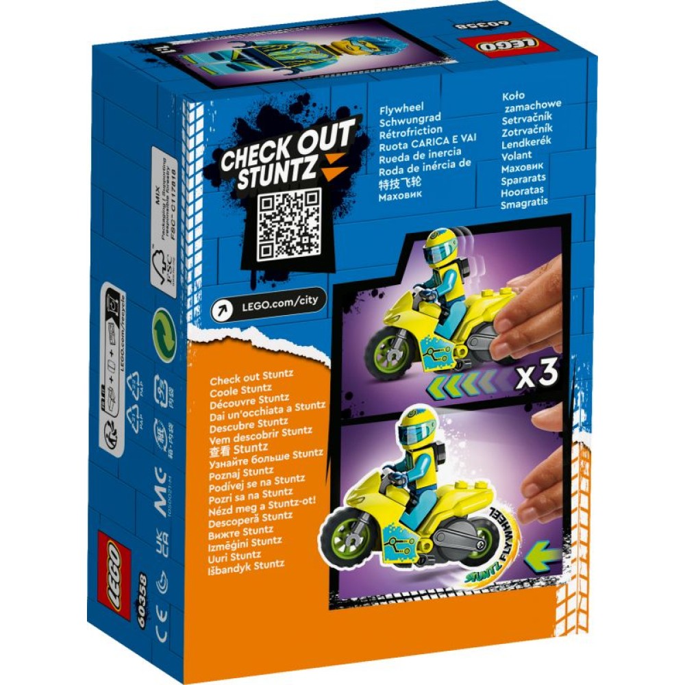 Kibernetinis kaskadinis motociklas LEGO® City 60358