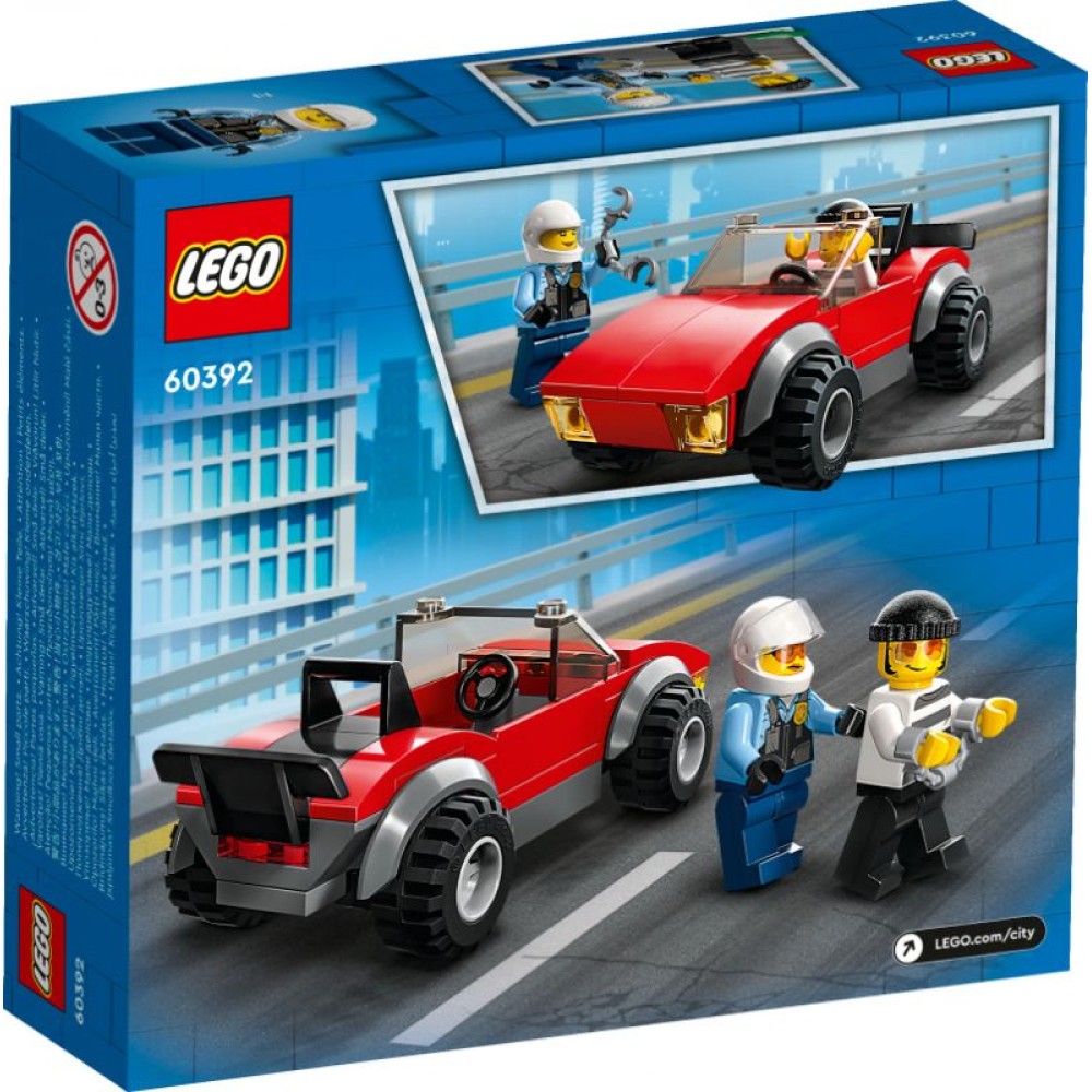 Policijos motociklo ir automobilio gaudynes LEGO® City 60392