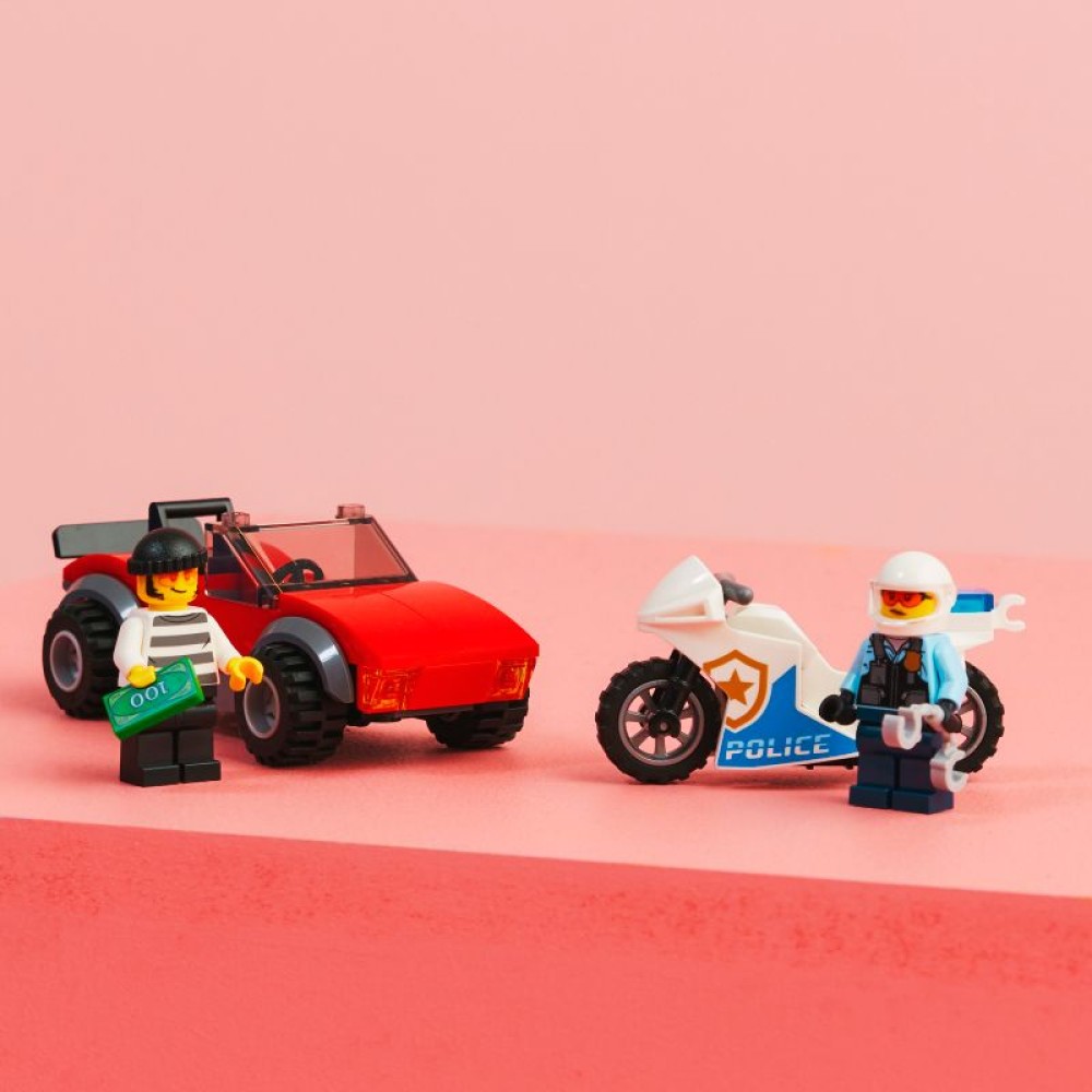Policijos motociklo ir automobilio gaudynes LEGO® City 60392
