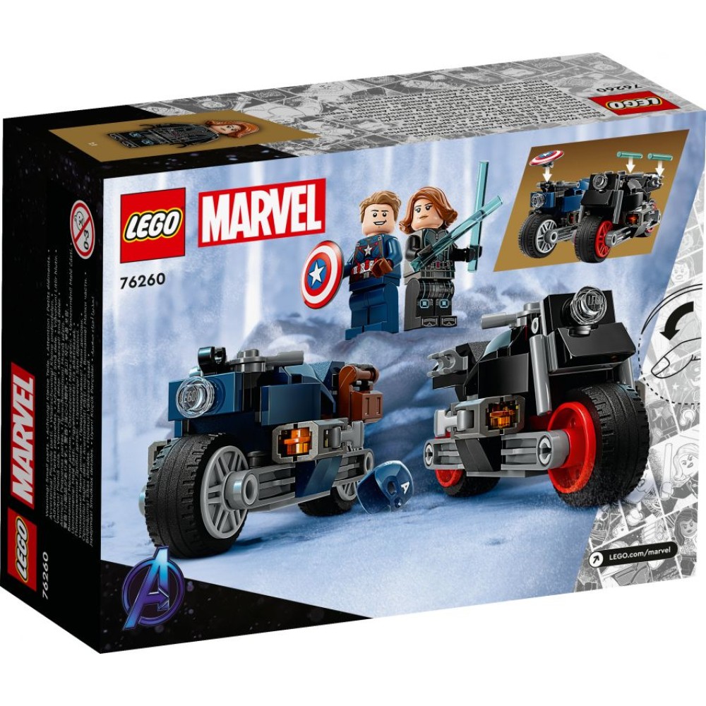 LEGO Super Heroes Juodosios našlės ir Kapitono Amerikos motociklai 76260