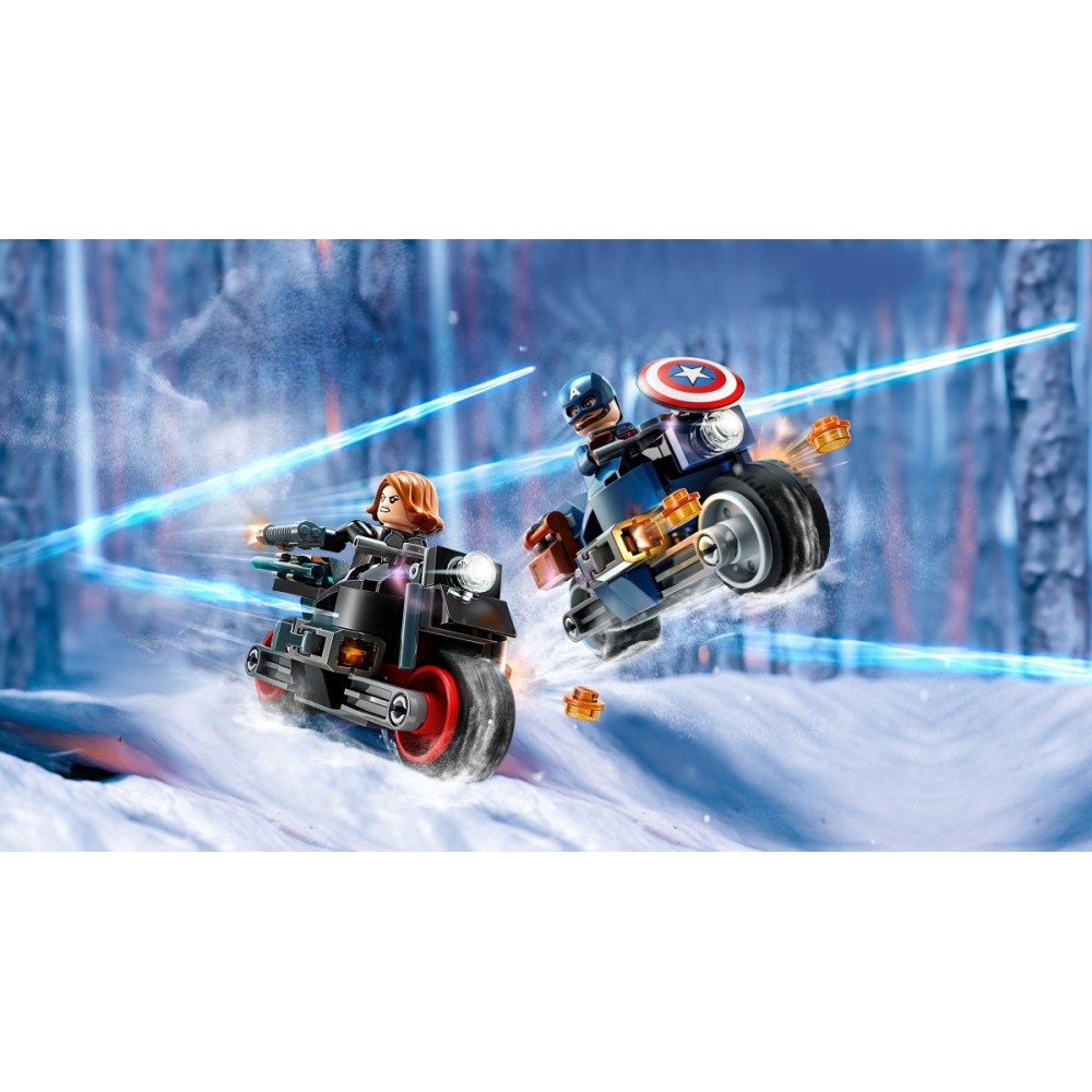 LEGO Super Heroes Juodosios našlės ir Kapitono Amerikos motociklai 76260