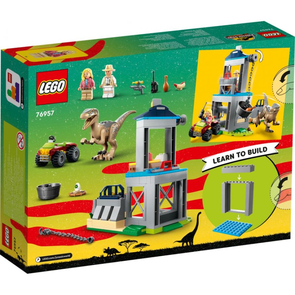 LEGO Jurassic Park Velociraptoriaus pabėgimas 76957