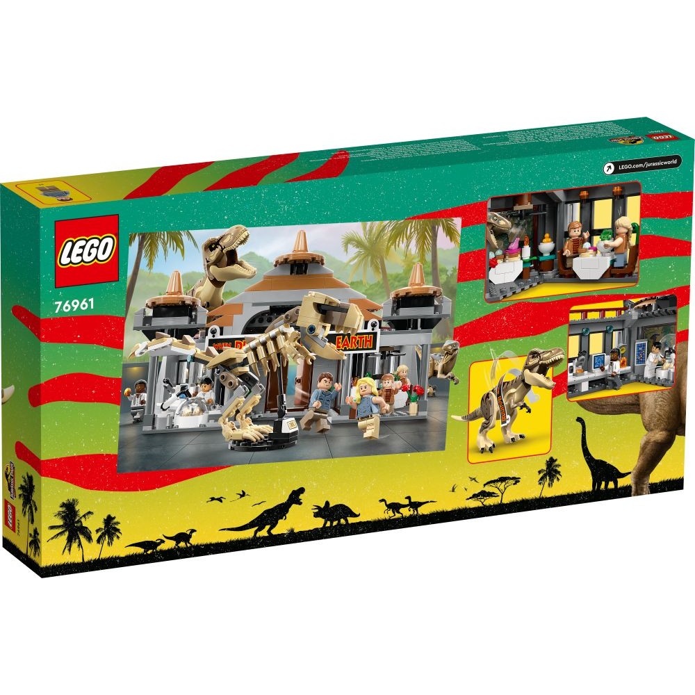 LEGO Jurassic Park Lankytojų centras Tiranozauro ir velociraptoriaus ataka 76961