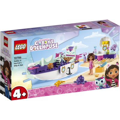 LEGO Gabby's Dollhouse Gabės ir katytės undinėlės laivas bei vandens pramogos 10786