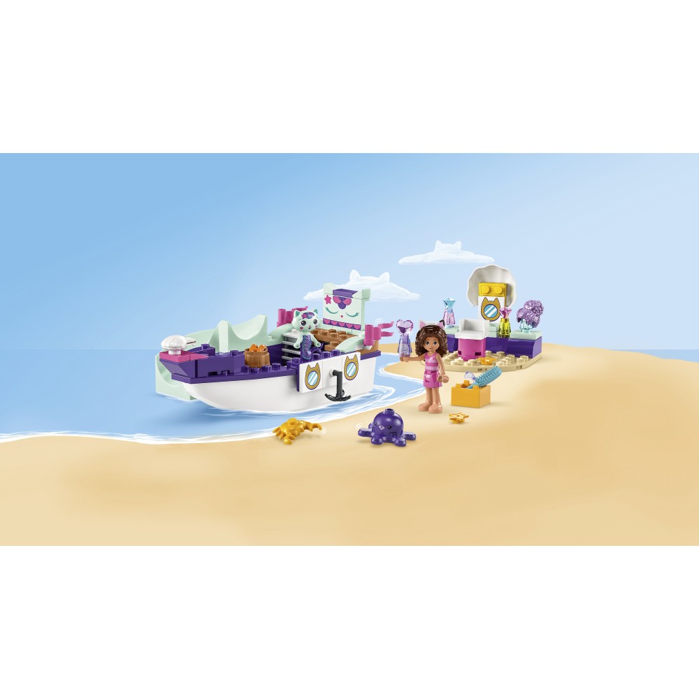 LEGO Gabby's Dollhouse Gabės ir katytės undinėlės laivas bei vandens pramogos 10786