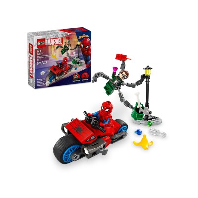 LEGO Marvel Gaudynės motociklu: Žmogus voras prieš Daktarą Aštuonkojį 76275